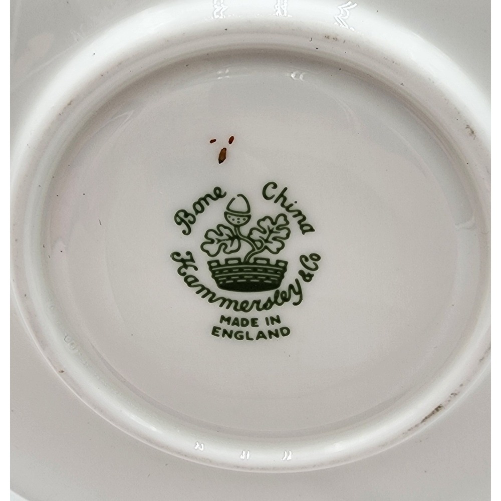 Vintage Hammersley & Co Dogwood Teacup Saucer Set Provincial Flowers White EXC - Picture 10 of 16
